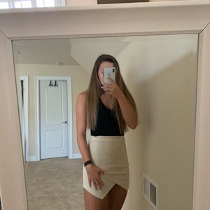 Tan/cream colored envelope skirt